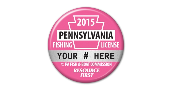 2015 PA Fishing License Buttons, Fishing License Buttons, PFBC