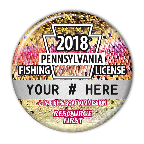 2018 Rainbow Trout Fishing License Button