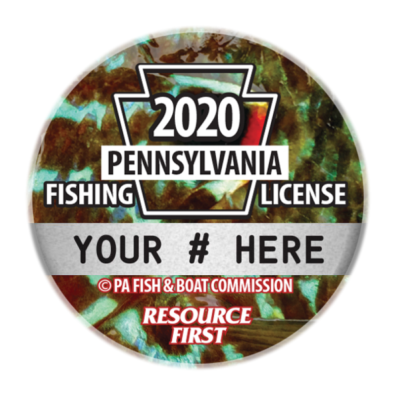 12 BOTONES VINTAGE de licencia de pesca de Pensilvania, papel