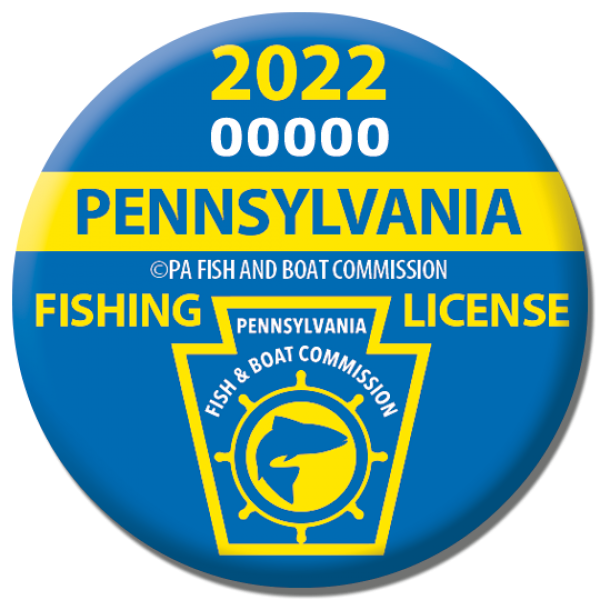 2022 Blue Fishing License Button