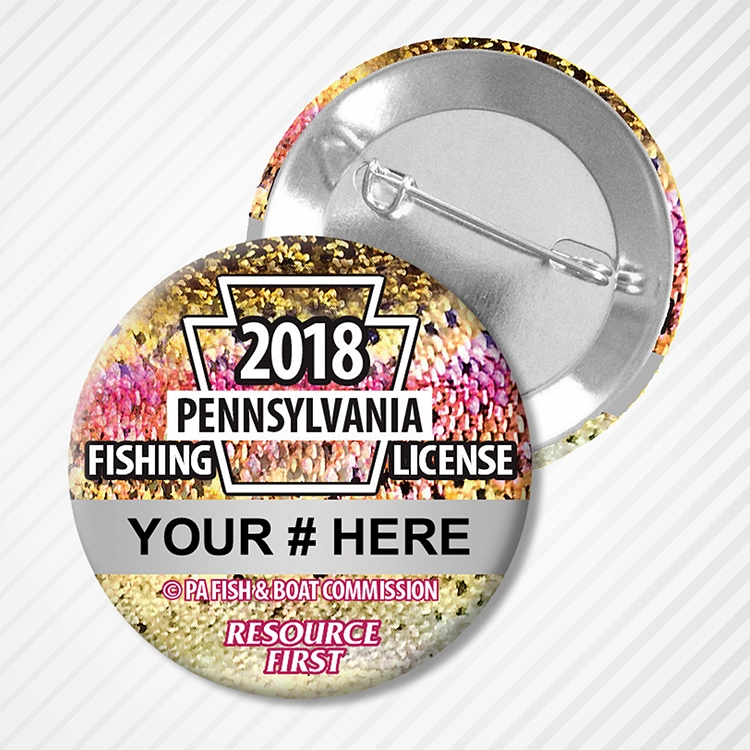 2018 PA Fishing License Button