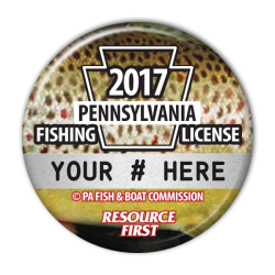 1948 Original Pennsylvania Fishing License Pin button