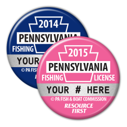 PFBC Vintage Fishing License Buttons